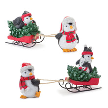 Load image into Gallery viewer, Playful Penguins w/Sled Figurine
