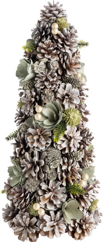 Pale GN & WH Wash Pinecone Tree