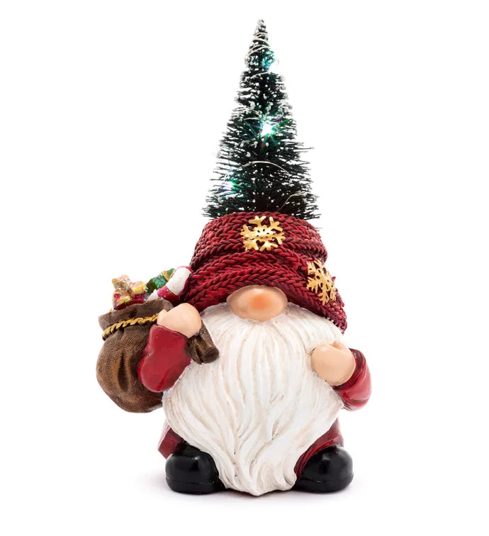 LED Gnome Santa w/ Gift Sack