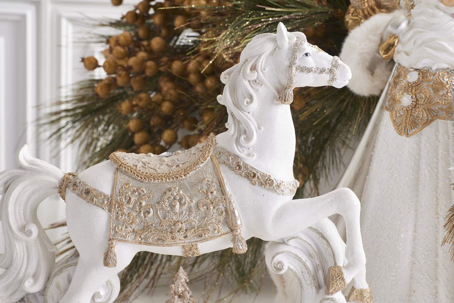 Large iced Glittered rocking hot horse